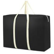 weibbin Moving Bags, Moving Supplies, Moving Boxes, College Packing Storage Boxes with Lids Alternative, Heavy Duty Totes, Extra Large, Sturdy Handles, Zipper, for Packaging